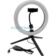 Кольцевая LED лампа настольн., 10W, USB, 3-4-6к, KD-849 Camelion