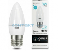 Лампа Gauss LED Elementary Свеча,  8W E27, 4100k