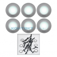 Светильник LED Uniel ULM-R06, 0.5W 6шт. IP67 встр. в пол