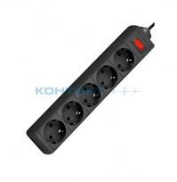 Сетевой фильтр Космос чёрный, 3*1, 3500W, 1,8м