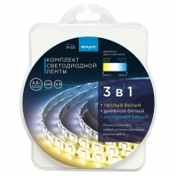 LEDлента в сборе 5050, 60LED/m, 2-4-6k, ДУ, 2,5м, Apeyron 10-222