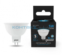 Лампа Gauss LED MR16, 5W, 220V, 6500k