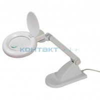 Лупа настольная 90мм 12W 3D+12D белый, 31-0242 Rexant