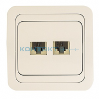 Розетка комп. 2м CAT 5е, крем, 32036, Mimoza Makel