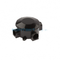Расп. кор. КРК о/п d70*35  3 рожка, чёрная IP42