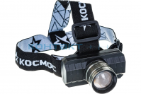 Фонарь КОСМОС налобный Н3WZoo Li-O, 3W 180lm, USB