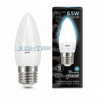 Лампа Gauss LED Свеча 6,5W, Е27, 4100k