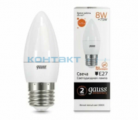 Лампа Gauss LED Elementary Свеча,  8W E27, 3000k