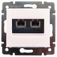 774239 Розетка комп 2-гн бел (RG45)5кат*LEGRAND