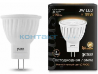 Лампа Gauss LED MR11, 3W 220V, 2700k