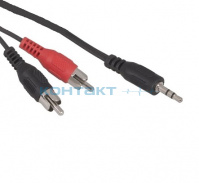 Шнур Стерео 3,5мм - 2RCA  1м.