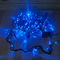 Гирлянда LED наруж. 180л. 9м+10м синяя (Е70281)