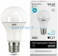 Лампа Gauss LED Elementary А60 15W E27, 4100k