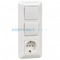 БК2ВР-008В-б Блок С/У Выкл. 1кл.+1кл.+ розетка