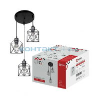 Свет. подвесной LOFT ATIKO-PN-3E27R-BL, черный, ASD