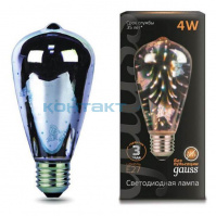 Лампа LED декоративная 3D, Butterfly 4W E27, Gauss