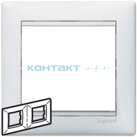 774452 рамка 2-мест бел гориз *LEGRAND VALENA*