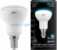 Лампа Gauss LED R50, 6W, Е14, 4100k