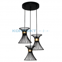 Свет. подвесной LOFT Талия 231 чёрный муар 3х60W, Элетех