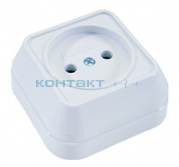 Розетка 1м о/п б/з бел Makel 45102